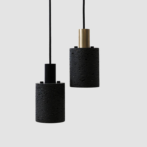 Modern industrial style cement terrazzo pendant light - vue 2 sur 10