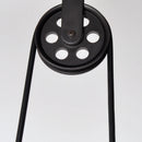 Vintage industrial 3-head iron pulley pendant light