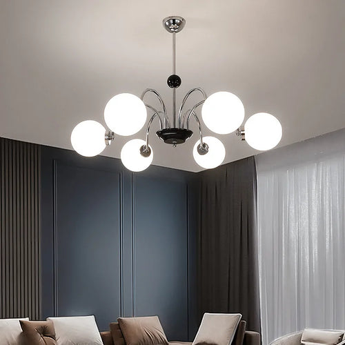 Nordic American glass LED decorative chandelier - vue 4 sur 13