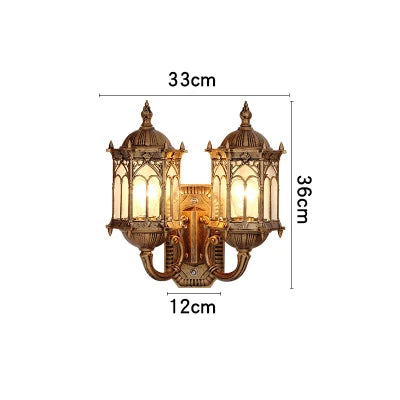 Vintage bronze outdoor waterproof wall light - vue 12 sur 12