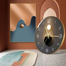 modern design creative geometric decorative glass wall clock