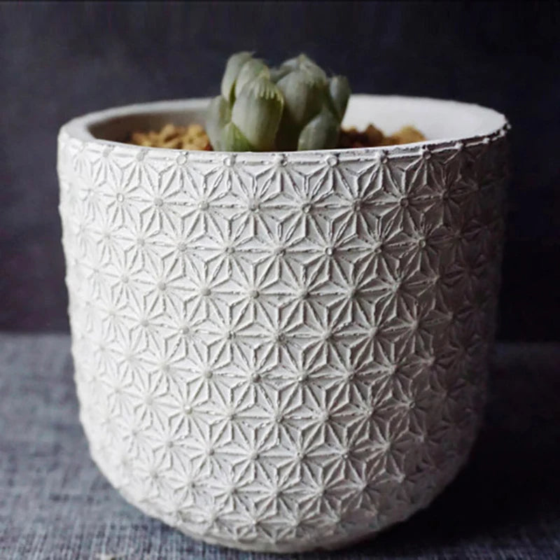 Silicone mould for concrete flower pot craft gardening