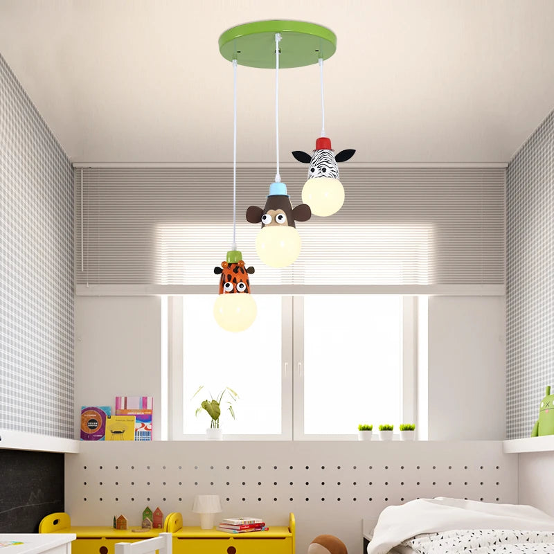Modern balloon-shaped pendant light for children - vue 5 sur 12