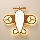 Nordic airplane ceiling light with remote control for children