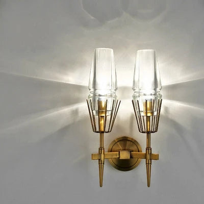 Nordic retro crystal LED wall light for home decoration - vue 7 sur 7