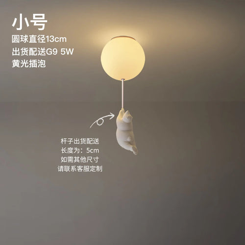 Animated bear LED ceiling light for children's bedrooms and living room decor