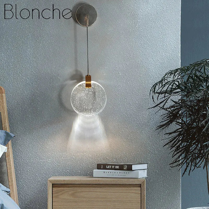 Modern crystal wall light with creative lighting