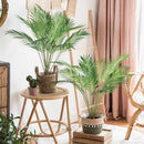 Set of 2 large artificial tropical palm plants for indoor decoration
