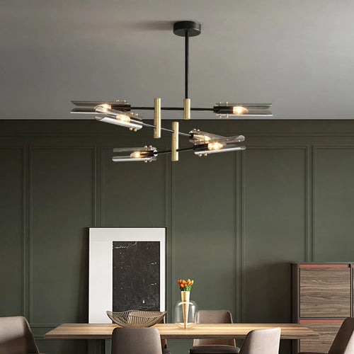 Nordic glass chandelier with creative design - vue 5 sur 12