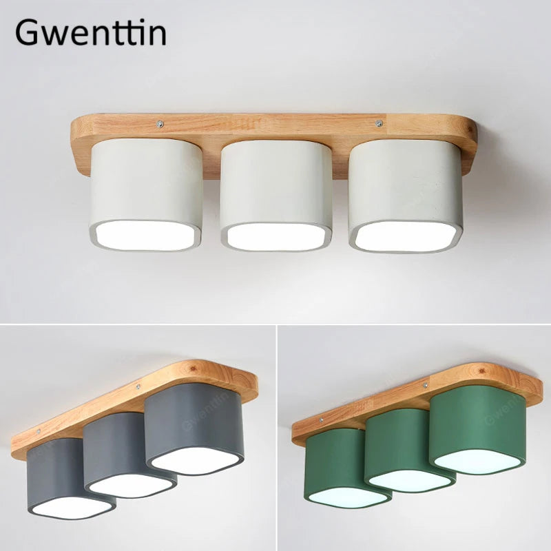 Modern wooden and iron ceiling light nordic design for decorative interiors