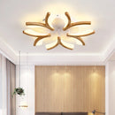 Nordic solid wood modern LED ceiling light