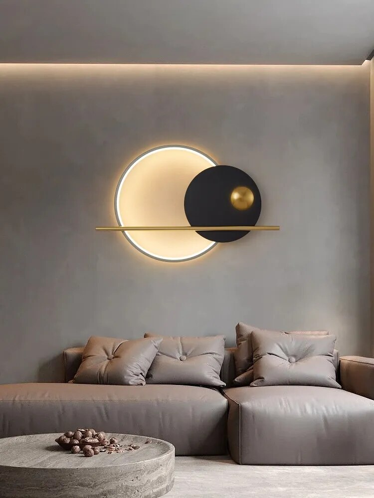 Modern LED wall light for living room - vue 2 sur 23