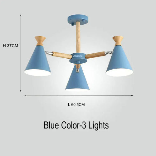 Nordic wooden pendant light for interior decor - vue 21 sur 26