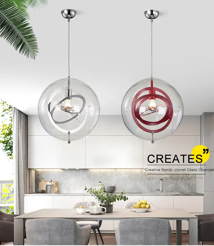 Nordic glass star chandelier simple and personalised design