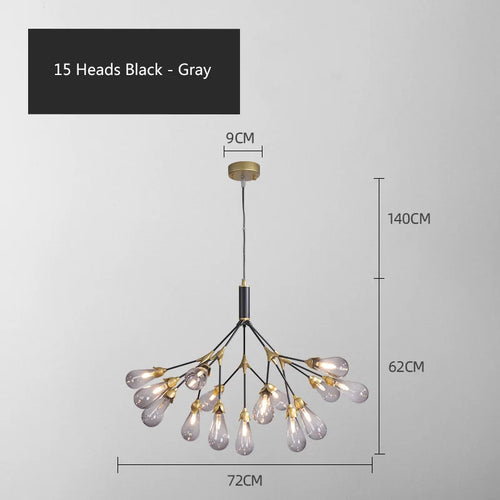lustre luciole design post-moderne pour intérieur élégant et créatif - vue 10 sur 23