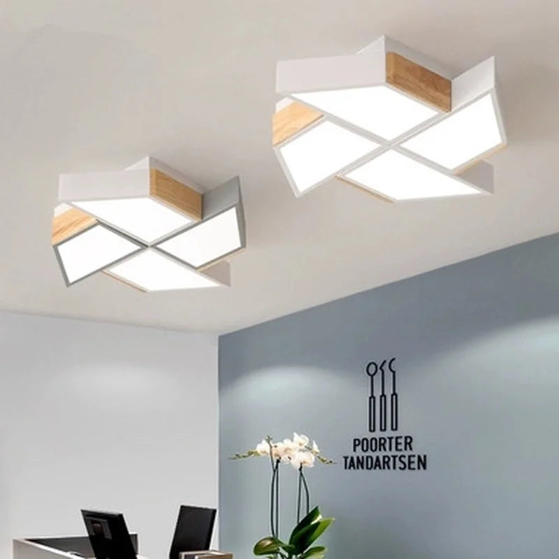 Modern windmill shape LED ceiling light - vue 4 sur 18