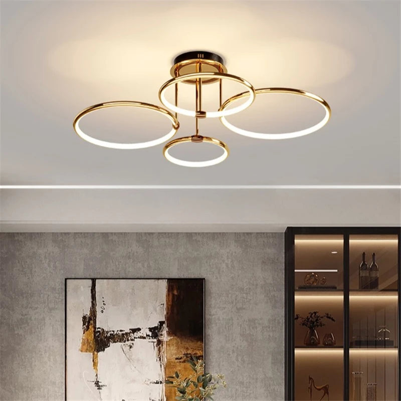 Postmodern ring LED chandelier for modern Nordic decoration