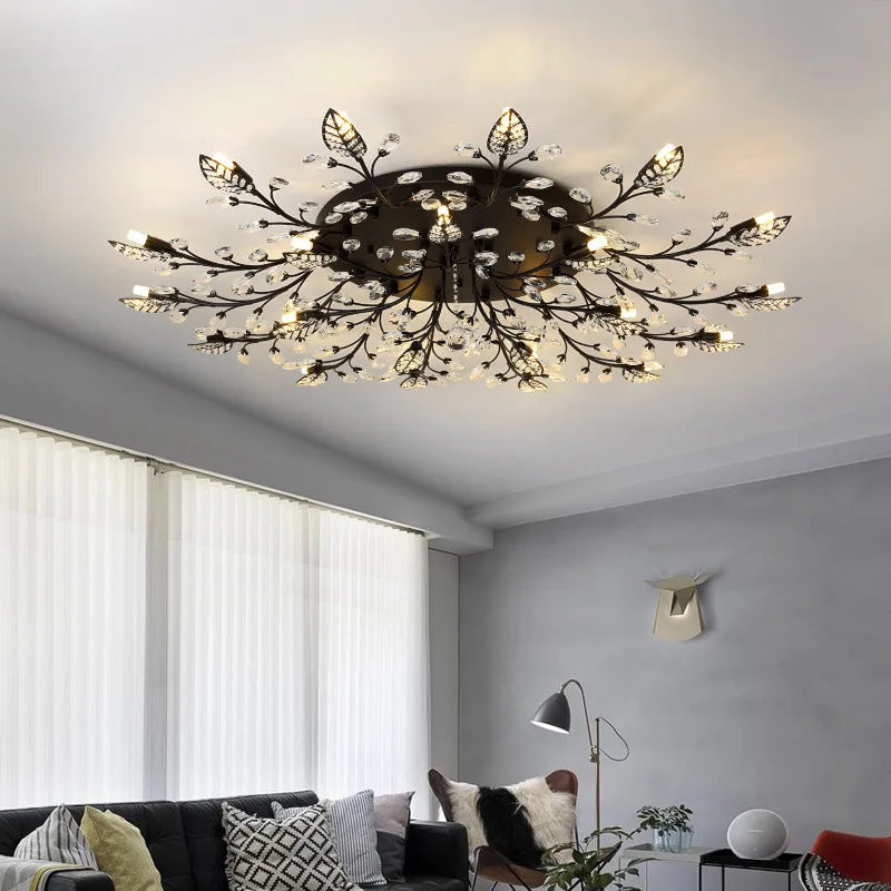 Winfordo modern crystal LED chandelier for indoor lighting