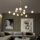Decorative copper chandelier for a Nordic interior