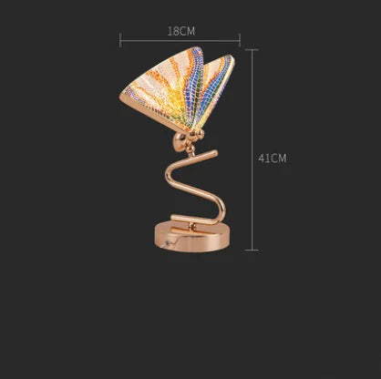lampe à poser papillon design moderne veilleuse créative luminaire luxe - vue 10 sur 12