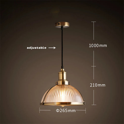 Vintage clear glass hanging lamp for nostalgic ambience - vue 7 sur 7