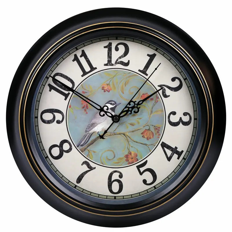 retro silent wall clock shabby chic style home decor - vue 13 sur 24