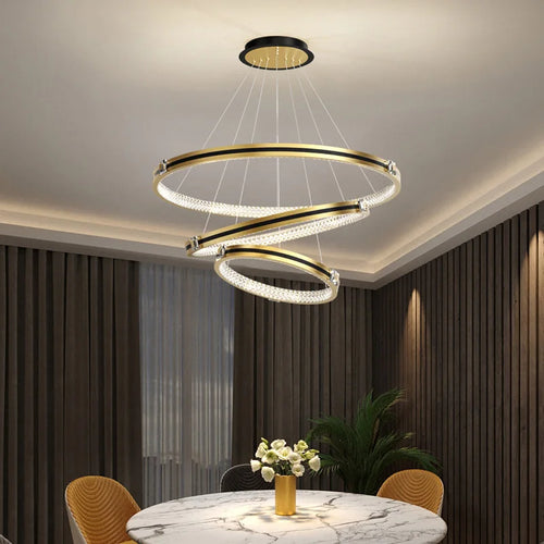 Modern crystal chandelier for hall and luxury restaurant - vue 7 sur 17