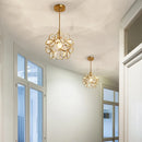 Nordic glass lamp with copper