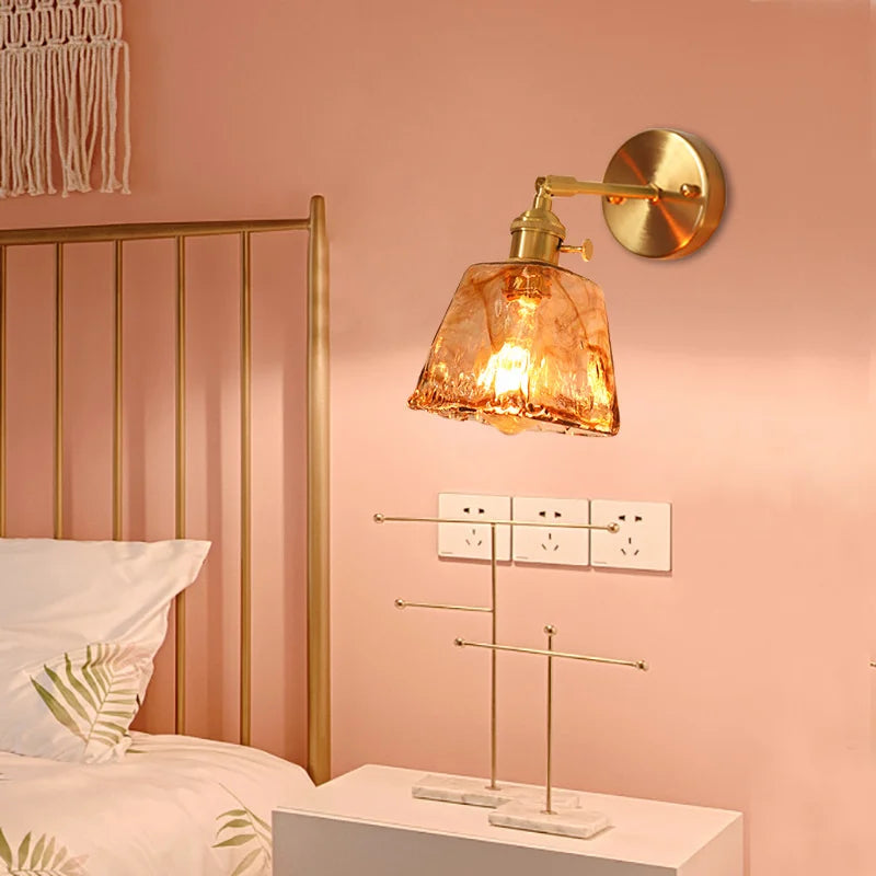 Creative textured glass pendant light with retro modern design