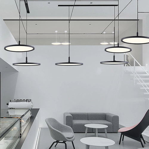 Modern Nordic design round single head LED chandelier - vue 6 sur 6