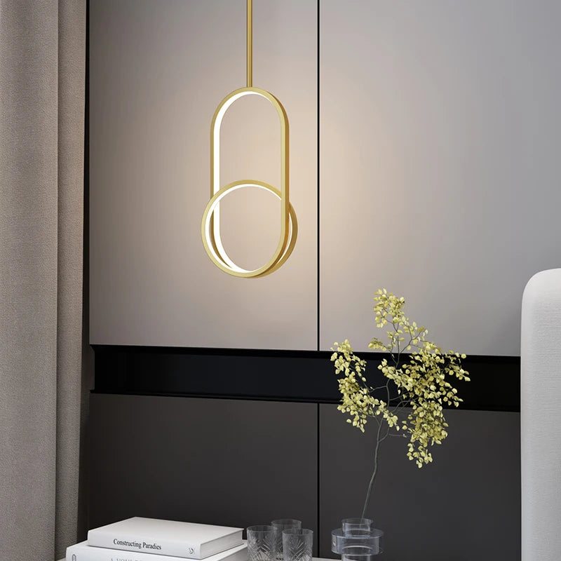 Modern minimalist nordic style hanging bedside lamp - vue 4 sur 8