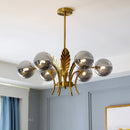 modern glass chandelier minimalist design for elegant interior