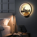 Modern minimalist round nordic LED wall light for weddings and children's room
