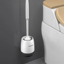 Long-handled silicone wall-mounted cleaning brush