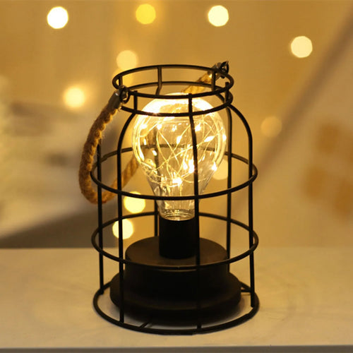Retro wrought iron desk table lamp reading night light - vue 2 sur 9