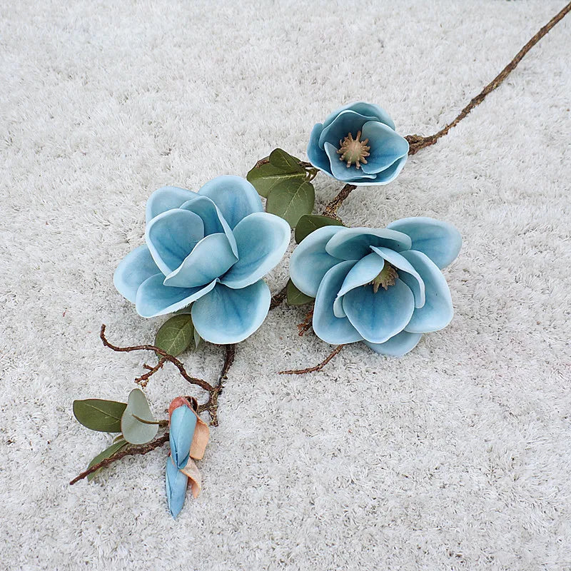Artificial silk magnolia flower for elegant decoration - vue 7 sur 7