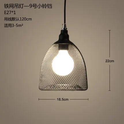 Retro loft birdcage chandelier in creative minimalist iron - vue 11 sur 18