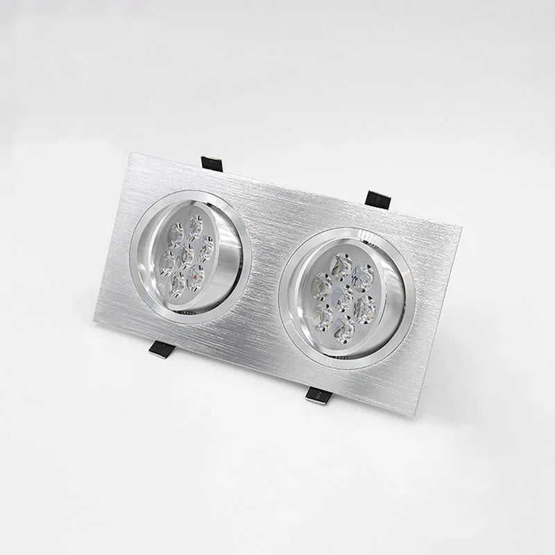 Dimmable square LED recessed spotlights for indoor lighting