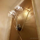 Creative crystal dandelion flower wall light