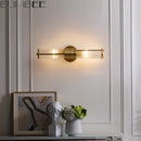 Elegant vintage crystal and copper wall light