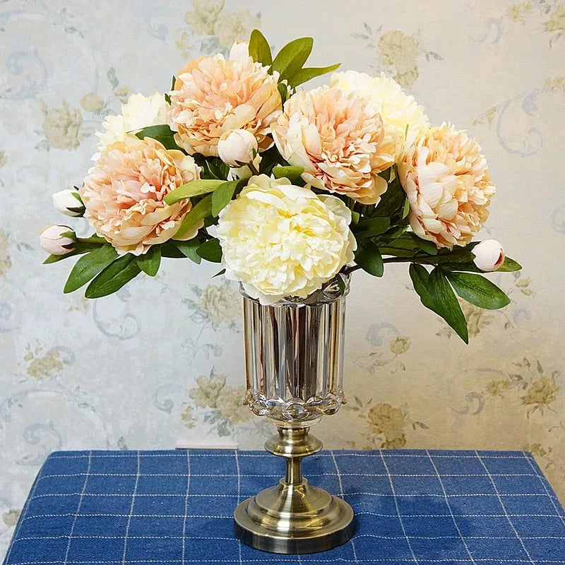 Artificial peony flower branch for elegant decor - vue 3 sur 13