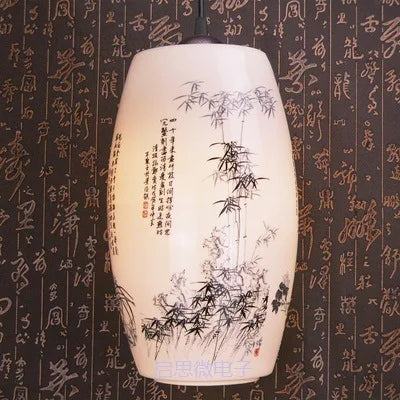 Chinese ceramic pendant light - vue 14 sur 30