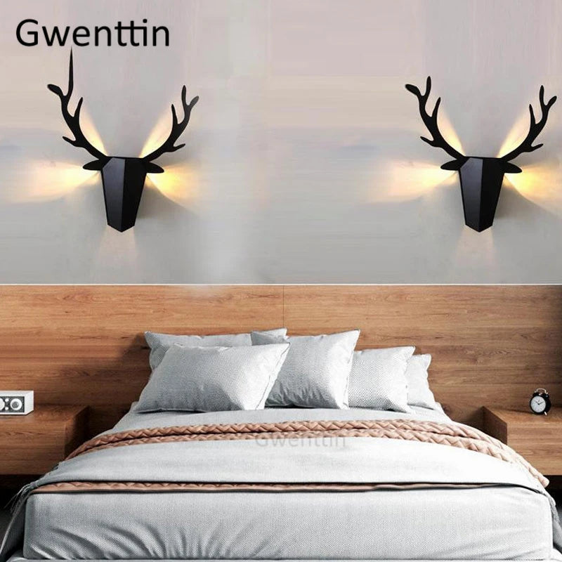Modern antler wall light for interior decor - vue 5 sur 9