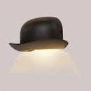 Minimalist design aluminium LED wall lamp with hat shade