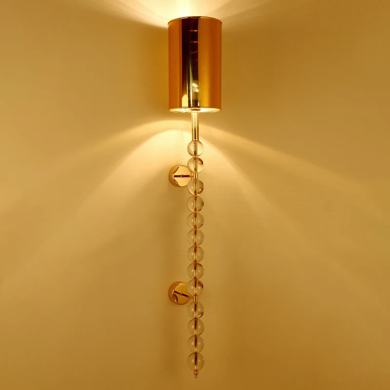 Nordic style crystal wall light for interior decoration