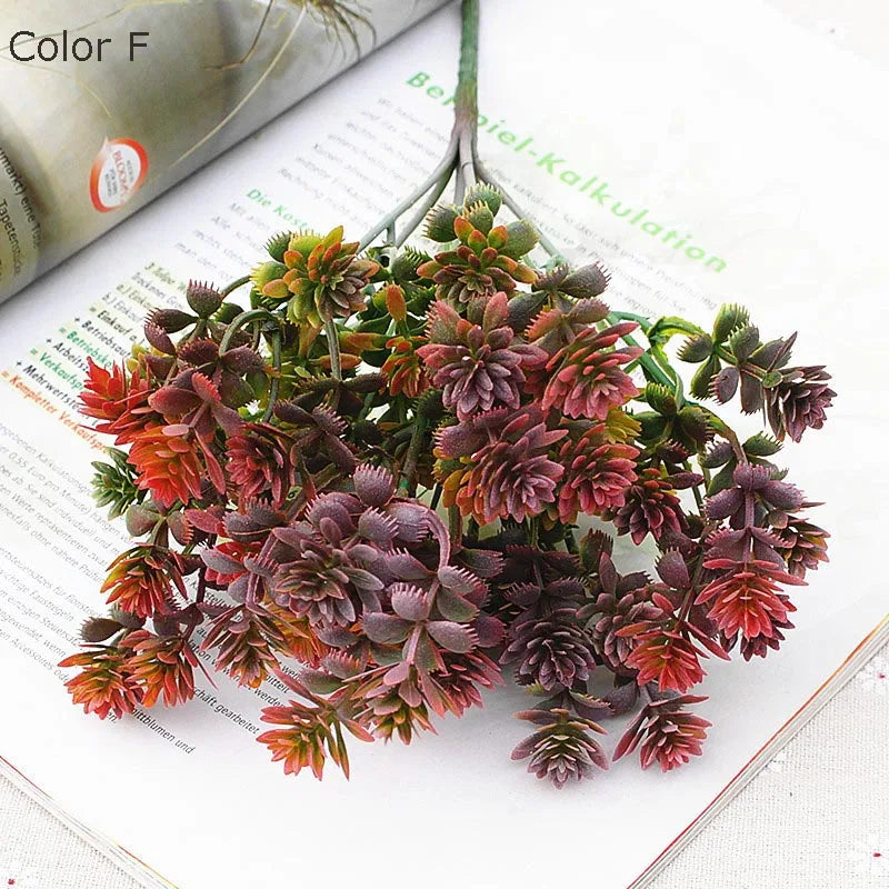 28 artificial succulent plant heads for wedding and garden decoration - vue 10 sur 12
