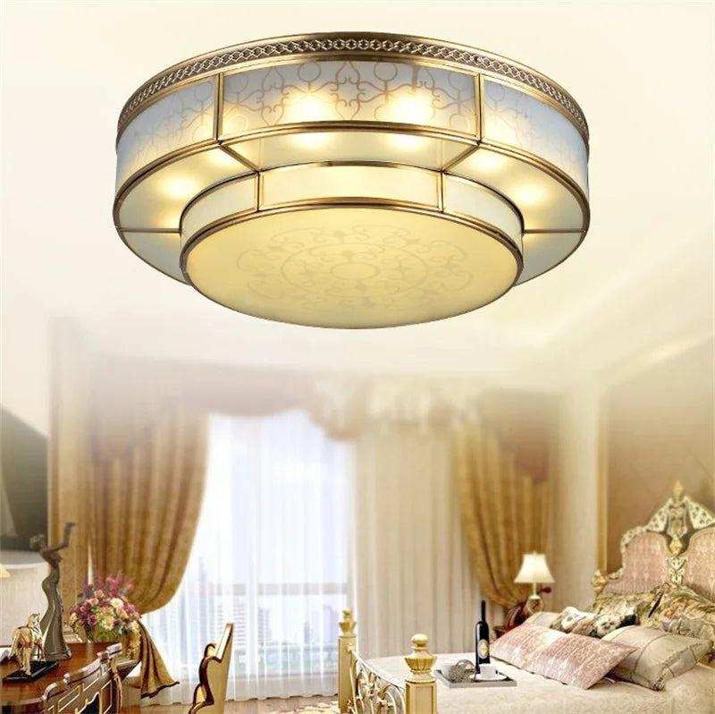 Retro copper ceiling light for an elegant and warm interior - vue 6 sur 6