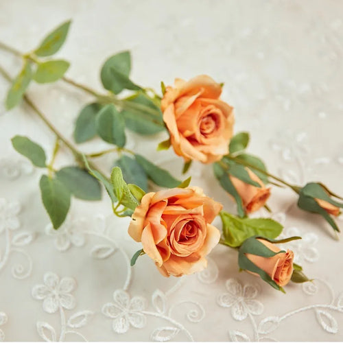 Artificial silk rose flowers for weddings and decoration