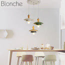 Modern wrought iron chandelier with creative macaron style for interiors