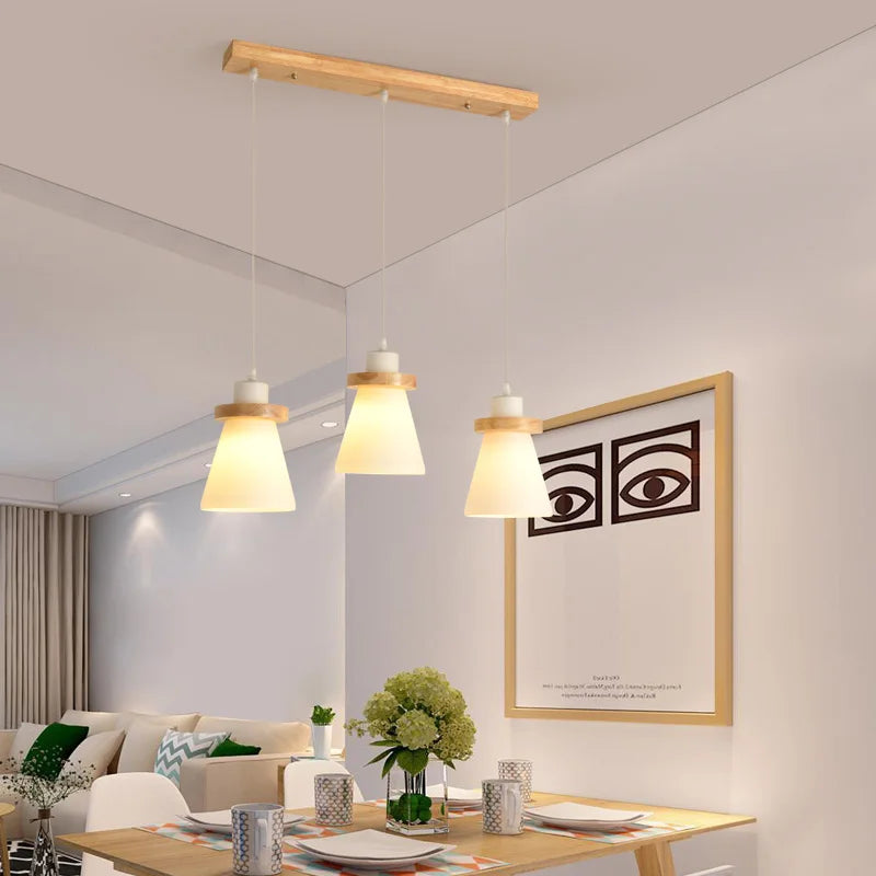 Minimalist Nordic chandelier 3 heads modern Japanese style